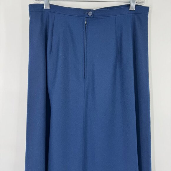 Pendleton Womens Pure Virgin Wool A-Line Navy Skirt size 10 - Picture 5 of 10